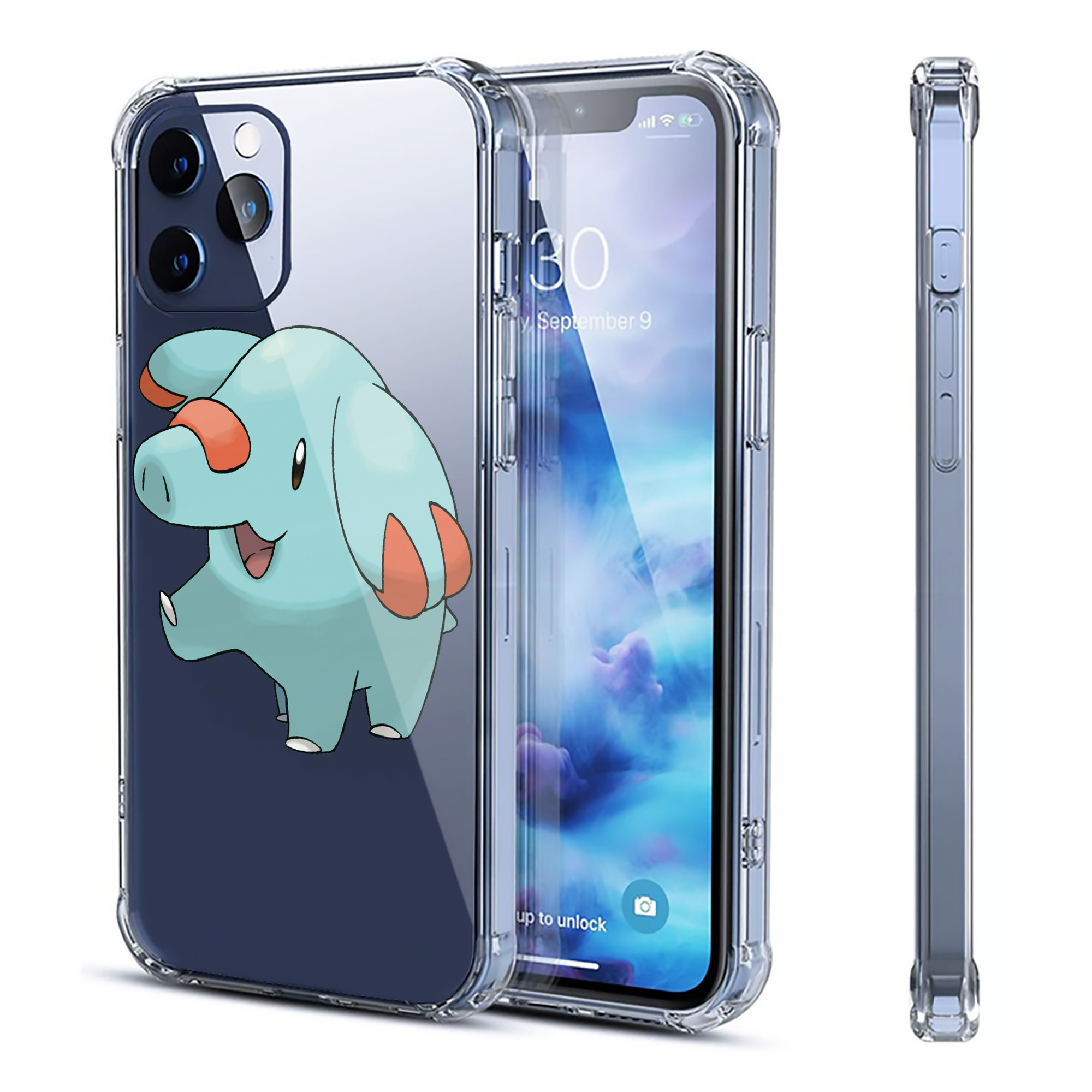 （画像用） ポケットモンスター Pokémon 【iPhone 12シリーズ対応】透明スマホケース（クリアソフトケース）